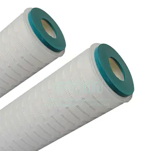10 20 30 40 inch 0.1 0.2 0.45 5 microns PP PTFE PES pleated fiber membrane cartridge filter element