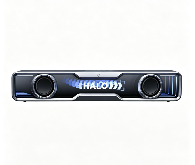 EDIFIER Halo SoundBar Computer Speakers 2+2Full-range RGB 7 Light Modes BT5.4 USB AI Noise-Cancelling Mic Desktop Gaming Speaker