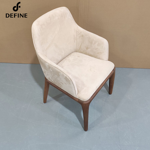 Hiện đại Bắc Âu Chất lượng cao bọc nhung phòng ăn Ghế Nhà Hàng Ghế tiếp tân chân gỗ ghế bành - Product Image 3