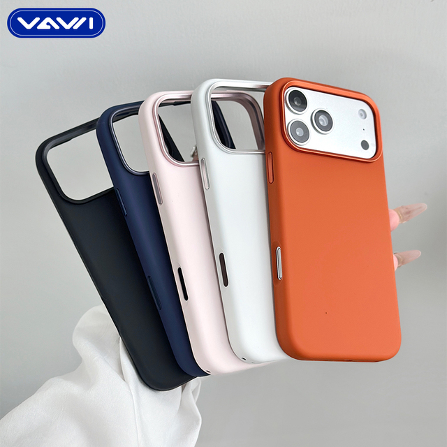 VAWI S113 High Quality Liquid Silicone Phone Case for iPhone 15 16 17 18 Pro Max Shockproof Trendy Magnetic Capa De Celular