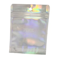 100 pièces Mylar holographique sacs debout avec fermeture à glissière sacs refermables sacs anti-odeur pochette en aluminium pour le stockage des aliments de fête