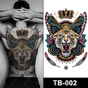 Gros de haute qualité transfert d'eau grands tatouages temporaires encre impression <span class=keywords><strong>tatouage</strong></span> autocollants Tribal hommes <span class=keywords><strong>dos</strong></span> complet tatouages - Product Image 3