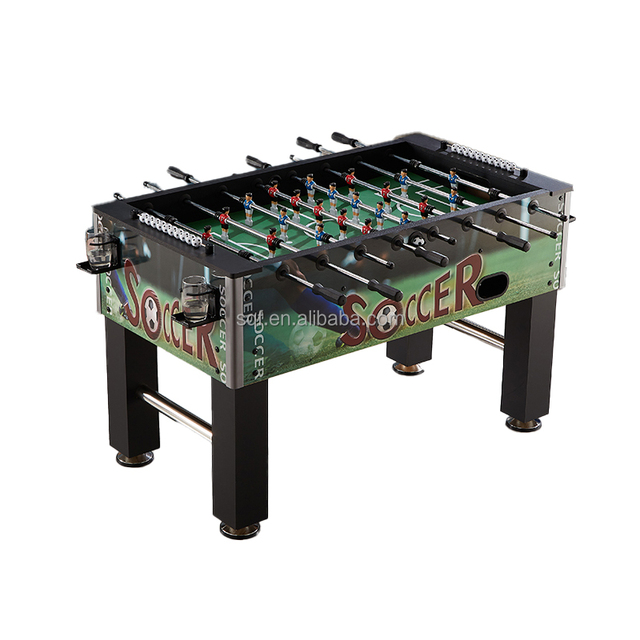 S.Q.F Coin Operated Indoor Wooden Small-sized 1.4 Meter 8-Bar Foosball Table for Children Entertainment