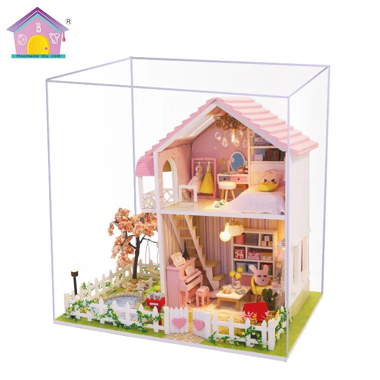 DIY Handwerk echte Miniatur meine glückliche Familie Puppenhaus Mini Puppenhaus Kinder Kit