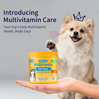 Beiyuan Multivitamines pour chats et chiens - Soutien articulaire, cutané et immunitaire - Friandises à mâcher molles avec huile de poisson oméga-3 |   Certifié GMP