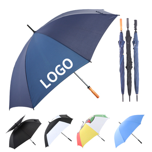 Paraguas de golf grande de 62 pulgadas con mango recto, protección UV, tela de poliéster impermeable, con mango de madera para hombres y mujeres - Product Image 5