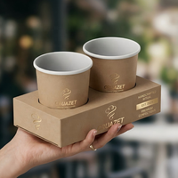 Set Pembawa Gelas Grosir dengan Branding Terpadu, Termasuk Gelas & Selubung, untuk Waralaba Minuman Global, Bebas PFAS, Siap DDP