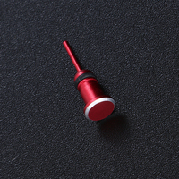 De Metal colorido Micro USB jack de 3,5mm enchufe de polvo Anti-polvo de la base del cargador tapón para Android Teléfono Celular accesorios