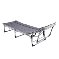 Canapé-lit pliant moderne lit de camping en plein air inclinable avec cadre métallique pliable pour chambre à coucher et hôtel
