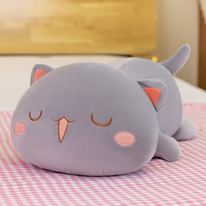 Carino di grandi dimensioni morbido nero e bianco pesca gatto sdraiato posa coppia stile regalo perfetto ragazze pesca gatto peluche giocattoli - Product Image 6