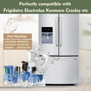 Válvula de Entrada de Agua para Refrigerador 242253002 242102201, Compatible con Refrigeradores Frigidaire, <span class=keywords><strong>Electrolux</strong></span>, Kenmore, Crosley, Reemplaza 2689640 - Product Image 3