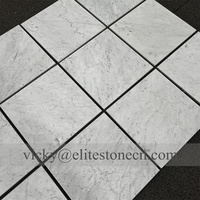 Carreaux de marbre blanc de Carrare en gros d'usine, 30x530x5mm, épaisseur 10mm, carreaux carrés en marbre blanc naturel pour sol et mur de salle de bain d'hôtel