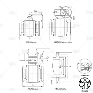 Válvula de bola forjada ANSI 3PC Q41F-150LB/300LB con tratamiento térmico FRAS y vástago sólido a prueba de fugas - Product Image 2