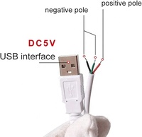 Cable de Alimentación USB DC 5V con Interruptor de Encendido/Apagado y Control de Intensidad, con Extremos Desnudos para Iluminación de Espectáculos en Vivo y Luces LED
