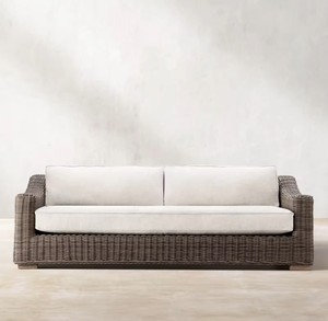 Ensemble de canapés de jardin en rotin, design moderne, structure en métal, mobilier d'extérieur - Product Image 5