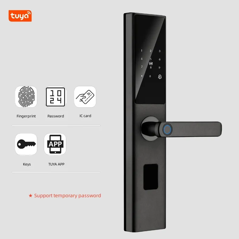 SAIJIA Tuya Biometric Fingerprint Smart Lock Zigbee Wifi APP Card Key Unlock Cerraduras Inteligentes Security Smart Door Lock · image 7