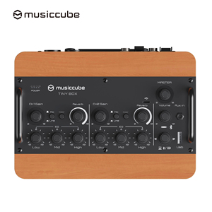 Amplificateur de <span class=keywords><strong>guitare</strong></span> électrique rechargeable Musiccube 100W en bois avec effets de distorsion, son clair et réverbération - Product Image 3