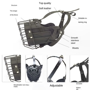 Museau de Chien Réglable Durable Anti-morsure Anti-aboiement Inoxydable Equine Grand Chien Rottweiler Berger Allemand Formation Tactique - Product Image 5