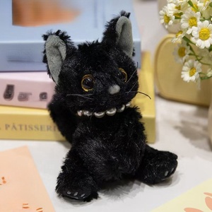 Llavero de peluche negro adorable al por mayor, colgante de animal de peluche suave para bolso, regalo OEM - Product Image 4