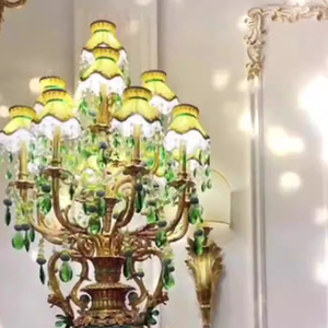 Colour men chai Đèn sàn vải Chụp đèn trang trí hoàng gia Tòa Án hội trường Đèn sàn bài đứng đầu đèn - Product Image 6