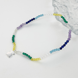 Bracciale con perline <span class=keywords><strong>in</strong></span> argento sterling S925 placcato <span class=keywords><strong>oro</strong></span> 18K, design orsetto spagnolo personalizzato, lusso semplice per matrimonio, fidanzamento, anniversario, ragazza - Product Image 3