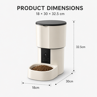 Distributeur de nourriture pour animaux de compagnie personnalisable, anti-brûlure, durable, portable, distributeur intelligent de nourriture pour animaux de compagnie, fonction de minuterie simple par bouton pour chiens et chats