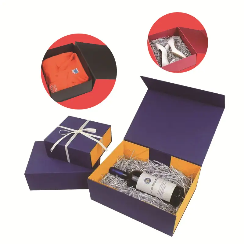 Atacado Barato Premium Folding Flip Gift Box Roupas Sapatos Caixa De Embalagem Universal