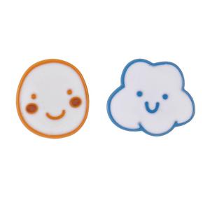 Nueva moda plata Post lindo esmalte Stud pendientes diseño creativo coreano nube sonrisa cara Clips en pendientes para mujeres niñas - Product Image 4