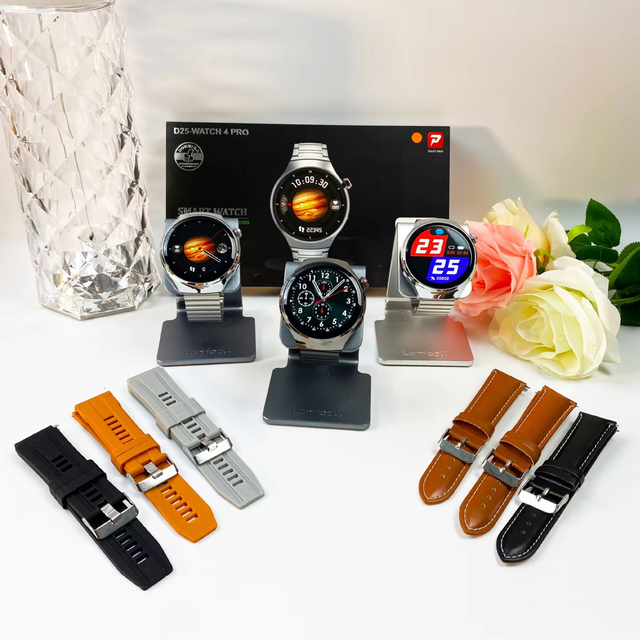 D25 Watch 4 Pro Smartwatch Earbuds 3 in 1 Smart Watch with Earphone Dual Straps Reloj Inteligente Gift Set Smart Watch for Men