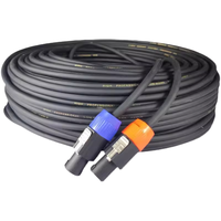 Connecteur mâle Speakon 4 pôles NL4FC, câble audio pour haut-parleur avec noyau en cuivre de 1 m, adaptateur pour amplificateur, système PA, équipement de scène DJ