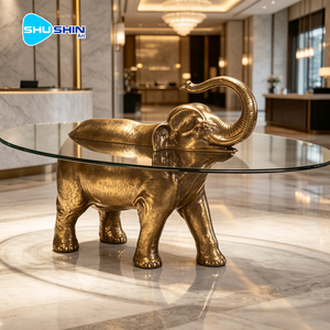 Statua di Elefante in Bronzo Moderna su Misura, Decorazione per Tavolino da Caffè, <span class=keywords><strong>Arredamento</strong></span> per la Casa, Opera in Metallo per Tavolo da Pranzo - Product Image 3