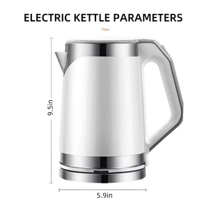 Electrodomésticos Pequeños para Cocina, Hervidor Eléctrico Inalámbrico de Acero Inoxidable de 1.8 Litros, 1200W, Doble Capa, Apagado Automático, 5 Años de Garantía - Product Image 4
