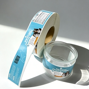 Etiquetas Laminadas Brillantes de Diseño Personalizado, Resistentes al Agua, para Latas de Comida para Mascotas, para Envasado de Comida para Perros y Gatos - Product Image 1