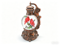 Weihnachtliche Farbeffekt-Silberpulver-Laterne mit Licht, 100MM Halbkreisförmig mit Blumen und Pferdemotiv