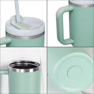 Vaso Térmico de Acero Inoxidable Hydraflow de 40 oz con Asa y Pajita, Diseño Minimalista con Agarre, para Regreso a Clases, OEM/ODM - Product Image 3