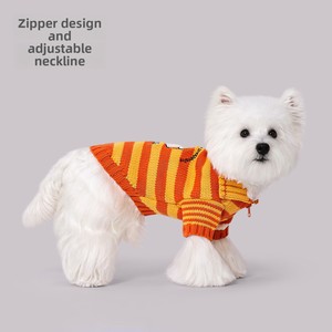 Pull pour <span class=keywords><strong>chien</strong></span> et chat JXANRY de luxe à rayures et blocs de couleur - Vêtement d'extérieur chaud pour l'automne/hiver pour Bichon Frisé et <span class=keywords><strong>Shetland</strong></span> <span class=keywords><strong>Sheepdog</strong></span> - Product Image 4