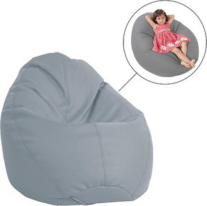Silla de PUF de diseño moderno para niños y adultos, estilo de gota de rocío, soporte de respaldo alto, cubierta extraíble, tapicería de tela, muebles para el hogar - Product Image 4
