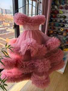 Abiti di Lusso con Perle per Feste di Compleanno per Bambine, Personalizzati con Volant, Abiti da Damigella per Matrimoni e Servizi Fotografici - Product Image 5