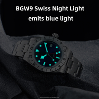 Reloj Cronógrafo Mecánico Automático para Hombre, de Moda, Analógico, de Acero Inoxidable, Movimiento SEIKO, Resistente al Agua 5BAR, Logotipo Personalizado