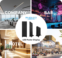Écran LED sans soudure de 80 pouces, support d'affiche pliable, écran LED ultra fin, afficheur LED, équipement publicitaire