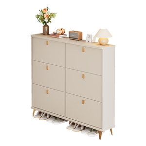 Scarpiera Salvaspazio in Legno per <span class=keywords><strong>Ingresso</strong></span> e Angoli Stretti, <span class=keywords><strong>Mobile</strong></span> Porta Scarpe Antipolvere di Grande Capacità - Product Image 1