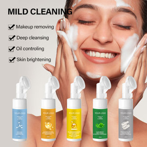 Limpiador Facial de Aminoácidos Coreanos con Aroma a Melocotón y Naranja, Calmante, de Marca Privada, Limpieza Profunda, Espuma, con Cepillo Facial - Product Image 4