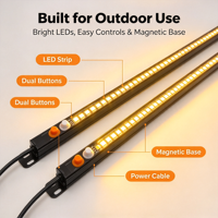 Bande lumineuse LED rigide bicolore étanche IP67 12V, éclairage extérieur à intensité variable