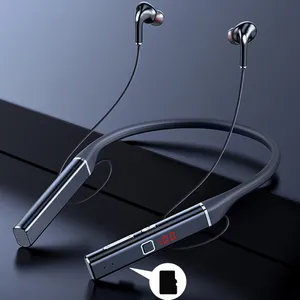 S720 אלחוטי BT 5.0 Neckband אוזניות TWS אוזניות סטריאו אוזניות ספורט עמיד למים Neckband אוזניות עם תצוגת LED usb