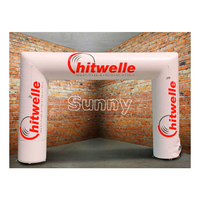 Arche gonflable géante avec logo personnalisé, éclairage LED changeant de couleur, arche d'entrée gonflable, arche de fin de ligne gonflable, porte