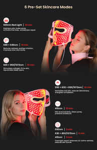 Masque de luminothérapie rouge 4D avec masque facial LED à nez ouvert, masque facial de luminothérapie rouge NIR - Product Image 6