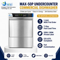 MAX-50P Mesin Pencuci Piring Komersial Otomatis Penuh di Bawah Meja - Dirancang untuk Dapur Restoran