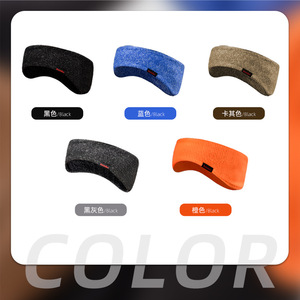Bandeau d'hiver noir en polyester pour la protection des oreilles, idéal pour la course à pied, le cyclisme et les sports - Product Image 3