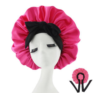 <span class=keywords><strong>Bonnet</strong></span> <span class=keywords><strong>en</strong></span> satin élastique décontracté pour femmes, couleur unie, soyeux, soin des cheveux, <span class=keywords><strong>bonnet</strong></span> <span class=keywords><strong>de</strong></span> <span class=keywords><strong>nuit</strong></span>, bande à nouer, enveloppe pour cheveux naturels - Product Image 3