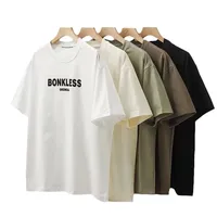 Kaos Pria Ukuran Besar Model Crop Boxy Oversize dengan Logo Custom Berkualitas Tinggi dan Desain Drop Shoulder, Mixed Emotion Camiseta